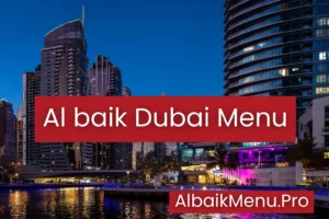 Al baik Dubai Menu