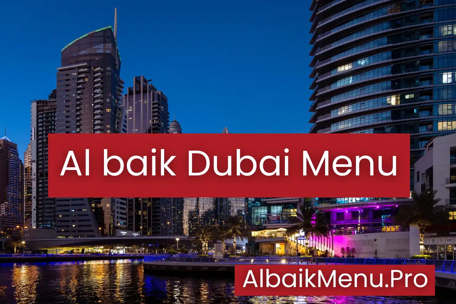 Al baik Dubai Menu